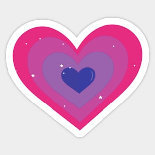 Bisexual Flag Heart Sticker